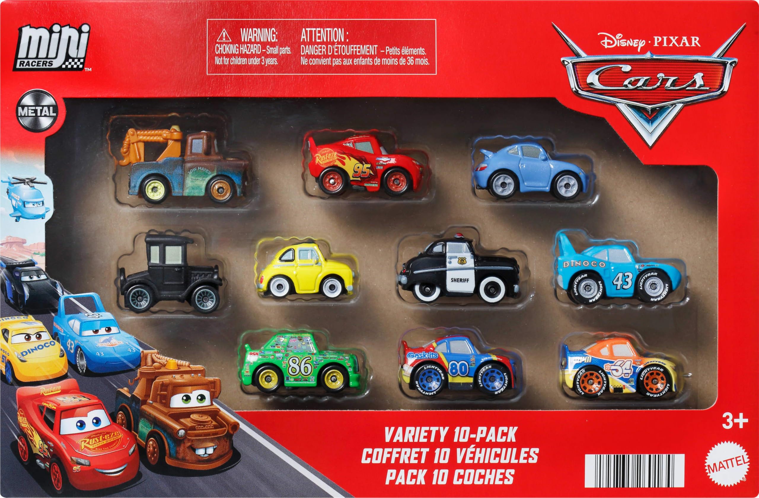 Amazon.com: Mattel Disney Pixar Cars Toy Vehicles 10-Pack, Set of